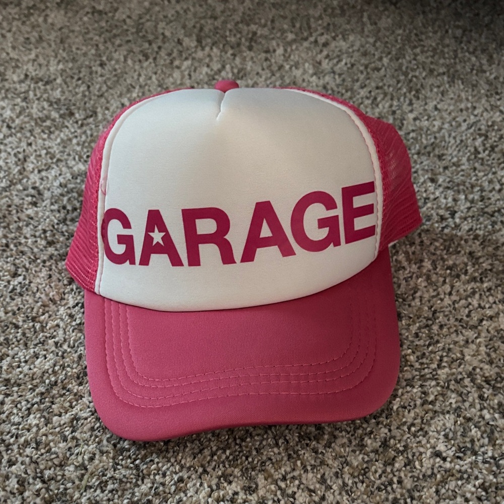 Garage Pink and White Logo Cap
